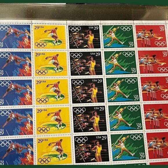 Vintage 1991 MNH Scott Summer Olympics MNH 29 C Sheet Stamps Scott #2053-7 - Picture 2 of 2